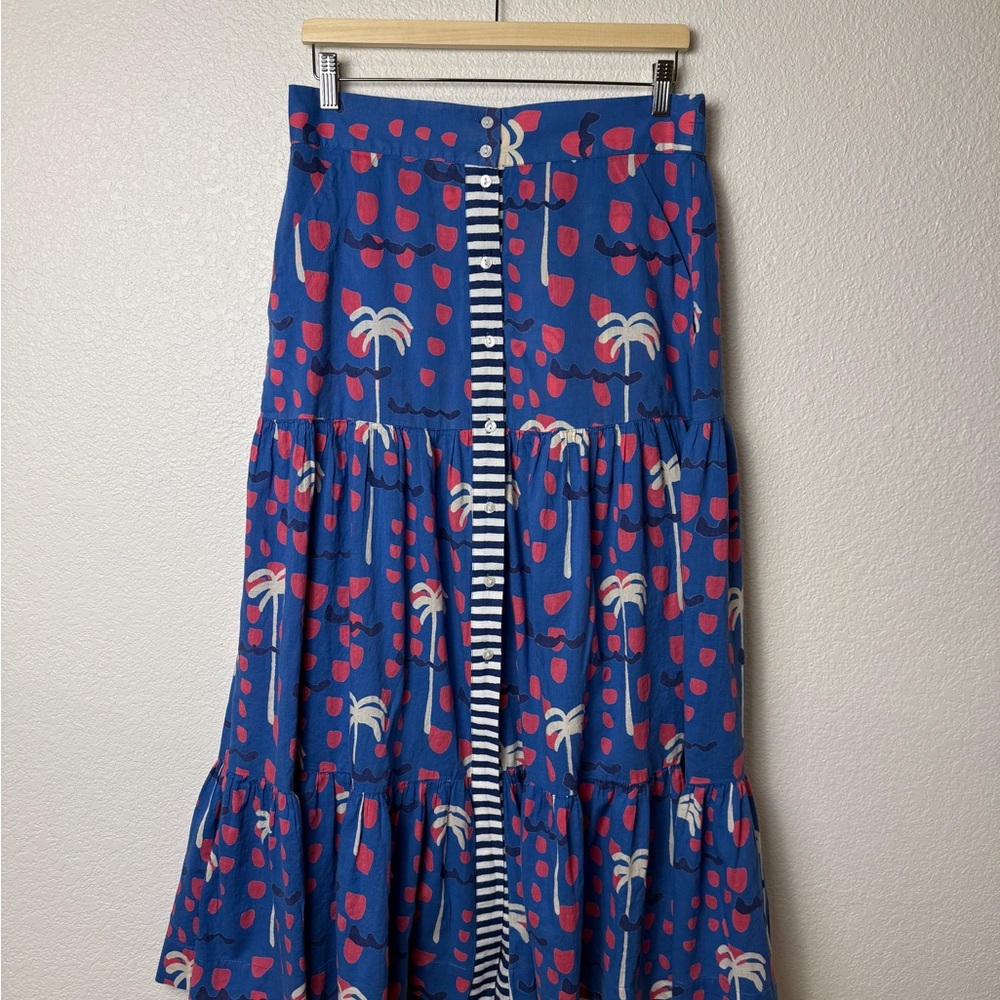 Oliphant women’s palm print maxi skirt size L